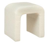 Pouf bouclettes ou velours côtelé ""Sevi"" Atmosphera - Blanc
