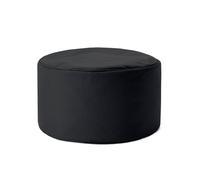 Lumaland Pouf Chaise Tabouret 25 x 45 cm | pour Enfants et Adultes | pour intérieur et extérieur | Coussin Rond de Sol | Pouf Siège - Résistant à l'eau | Entretien Facile [Noir]