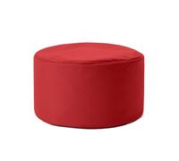 Lumaland Pouf Chaise Tabouret 25 x 45 cm | pour Enfants et Adultes | pour intérieur et extérieur | Coussin Rond de Sol | Pouf Siège - Résistant à l'eau | Entretien Facile [Rouge]
