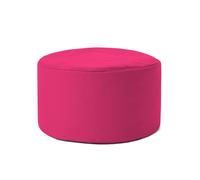 Lumaland Pouf Chaise Tabouret 25 x 45 cm | pour Enfants et Adultes | pour intérieur et extérieur | Coussin Rond de Sol | Pouf Siège - Résistant à l'eau | Entretien Facile [Rose]