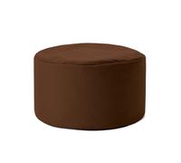 Lumaland Pouf Chaise Tabouret 25 x 45 cm | pour Enfants et Adultes | pour intérieur et extérieur | Coussin Rond de Sol | Pouf Siège - Résistant à l'eau | Entretien Facile [Marron]