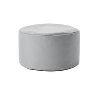 Lumaland Pouf Fauteuil Sac Siège | 45 cm x 25 cm Table Basse Intérieur/Extérieur | Avec rembourrage flexible en EPS [Gris Argent]