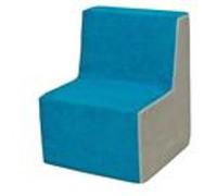 Pouf chambre d'enfant bleu-beige Bleu
