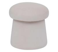 Pouf Champignon en velours - Ivoire