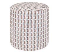Pouf Chenille à Motifs "Sky Lounge" 38cm Beige