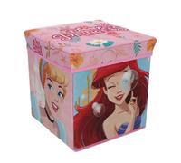 Pouf Coffre de rangement à jouets Princesses Disney chambre enfant banc malle Box Bac Ariel Cendrillon