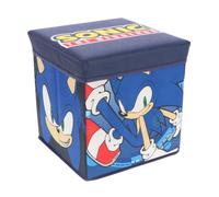 Pouf Coffre de rangement à jouets Sonic chambre enfant banc malle hedgehog peluche Box