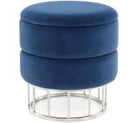 Pouf & Coffre de Rangement "Zéro" 41cm Bleu Bleu G