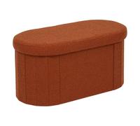 Atmosphera Pouf Fink ovale pliable 38 x 76 cm ambre