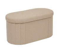 Pouf Coffre Double "Fink" 76cm Taupe
