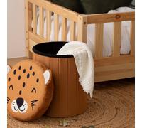Pouf-coffre Enfant Rangement Orange TU