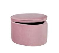 Roba Pouf coffre Lil Sofa – ovale en velours, coffre de rangement – Rose