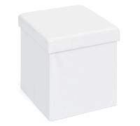 Inter Link - Boîte de rangement avec couvercle - Boîte pliable - Boîtes lavables - Polyuréthane - Caisses - Pour vêtements, jouets - Espace de rangement - 38 x 38 x 38 cm - Blanc- Setti