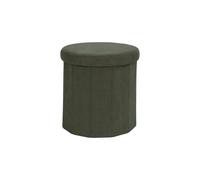 Pouf Coffre Pliable Côtelé Jules 38cm Vert