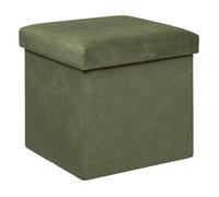 Pouf coffre pliable ""Lilou"" Atmosphera - Kaki -