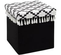 Pouf-Coffre Pliable Noir Motif Géométrique - MINECRAFT -