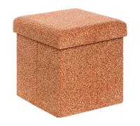 Atmosphera Créateur d'intérieur - Pouf Coffre Pliable "Oxia" 38cm Ambre Orange