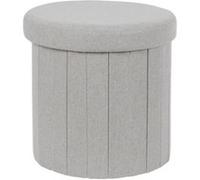 HOME DECO FACTORY - Coffre pouf pliable Pills M4 - Assise et rangement 38x38x38 cm - Gris