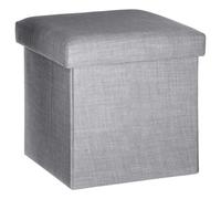 Pouf Coffre Pliable "Tomaz" 38cm Gris Clair