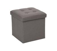 Pouf pliant ""Lysandre"" gris - Atmosphera Créateur d'intérieur