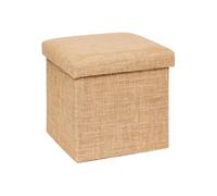 Pouf de rangement ""Mix 'n' Modul"" en toile de jute 31x31cm - 5 five simply smart