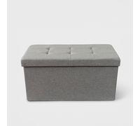 Pouf coffre rectangulaire en tissu d'intérieur 76x38x38