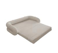 Pouf convertible grand lit 160 x 160 x 30 cm, blanc - VERCART