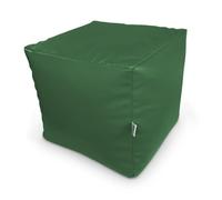 Pouf cube un repose-pied vert