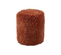 Paris Prix Pouf cylindre «Duveteux» 50 cm Brique