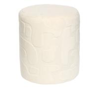 Pouf D36 cm Delor Décorateur blanc