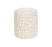 Atmosphera Pouf Rond Delor Moderniste 40 cm Blanc