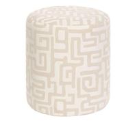 Pouf D36 cm Delor Moderniste blanc Atmosphera