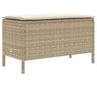 Pouf de Jardin Beige et crème 80 x 38 x 42 cm Rotin PE