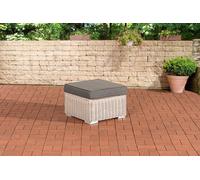 Pouf de jardin gris 60 x 60 cm