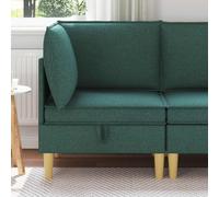 Pouf de Rangement carré avec Grand Coffre intégré, Mousse Ergonomique, Cadre Bois Durable, Usage intérieur pour Salon séjour Chambre Bureau, Design Moderne scandinave Vintage