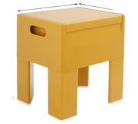 Pouf de rangement, design compact, utilisation polyvalente, blé doré