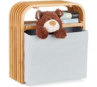 Pouf de rangement en bambou