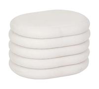 Pouf de rangement en bouclette GUILIA - Blanc