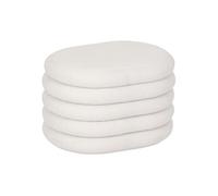 - Pouf de rangement en bouclette GUILIA - Blanc - GUILIA