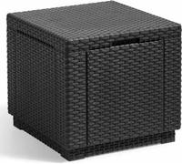 Pouf de Rangement Keter Cube Graphite, 213816, 422801