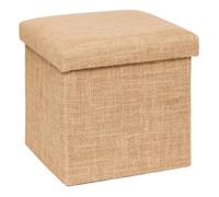 Pouf de rangement ""Mix 'n' Modul"" en toile de jute 31x31cm - 5 five simply smart