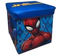 Pouf de rangement pliable Spiderman Marvel 30 cm pour chambre assise de rangement en tissu rigide idéal pour les livres et les vêtements
