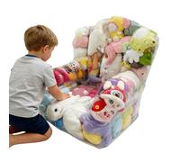 Pouf de rangement pour animaux en peluche transparent | Pouf pour animaux en peluche pour salle de jeux, chambre d'enfant, salon, enfants, garçons et filles