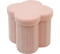 Pouf de rangement pour chambre d'enfant - Coffre de rangement en forme de pouf - Rangement de jouets - Design pliable - 40x40x40 cm - Rose