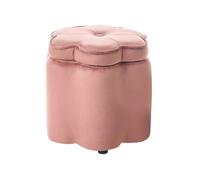 Pouf de rangement pour enfants FLOWER Velours Rose Fleur