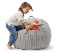 Pouf de rangement pour jouets - Sac de rangement pour peluches - Polyester - 80 x 80 x 50 cm - Pour chambre d'enfant