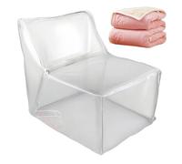 Pouf de rangement pour peluches Imperméable Réutilisable Doux en Peluche | Pouf transparent en peluche pour adultes Pour adulte bébés chambre déco dortoir canapé lit lecture