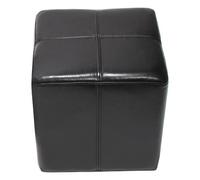 Mendler – Pouf Onex (Tabouret) Cuir 36 x 36 x 36 cm Noir