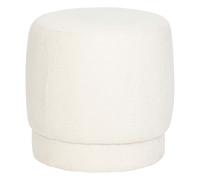 Pouf Design Bouclette "Amea" 40cm Blanc