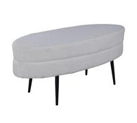 Pouf Design Bouclette "Otto" 100cm Blanc Cassé
